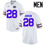 Men's Florida Gators #28 Kylan Johnson NCAA Nike White Authentic Stitched College Football Jersey JWW3262PC